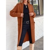 image:imageANRABESS Womens Cardigan Long Sweater Oversized Open Front Knit Coatigan Duster Coat 2026 Trendy Fall Outfits OuterwearCaramel