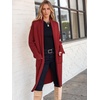 image:imageANRABESS Womens Cardigan Long Sweater Oversized Open Front Knit Coatigan Duster Coat 2026 Trendy Fall Outfits OuterwearRed