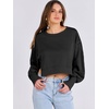 image:imageANRABESS Womens Cropped Sweatshirts Oversized Crewneck Long Sleeve Tops 2026 Spring Winter Loose Pullover Teen Girls ClothesBlack