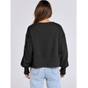 image:imageANRABESS Womens Cropped Sweatshirts Oversized Crewneck Long Sleeve Tops 2026 Spring Winter Loose Pullover Teen Girls ClothesBlack