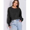 image:imageANRABESS Womens Cropped Sweatshirts Oversized Crewneck Long Sleeve Tops 2026 Spring Winter Loose Pullover Teen Girls ClothesBlack
