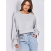 image:imageANRABESS Womens Cropped Sweatshirts Oversized Crewneck Long Sleeve Tops 2026 Spring Winter Loose Pullover Teen Girls ClothesGray