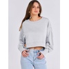 image:imageANRABESS Womens Cropped Sweatshirts Oversized Crewneck Long Sleeve Tops 2026 Spring Winter Loose Pullover Teen Girls ClothesGray