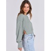 image:imageANRABESS Womens Cropped Sweatshirts Oversized Crewneck Long Sleeve Tops 2026 Spring Winter Loose Pullover Teen Girls ClothesLight Green