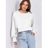 image:imageANRABESS Womens Cropped Sweatshirts Oversized Crewneck Long Sleeve Tops 2026 Spring Winter Loose Pullover Teen Girls ClothesWhite