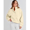 image:imageANRABESS Womens Fuzzy Fleece Jacket Fall Casual Long Sleeve Cropped Sherpa Button Down Shacket Coats Outwear With PocketsYellow