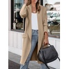 image:imageANRABESS Womens Long Cardigan Sweater 2025 Fall Fashion Casual Oversized Knit Open Front Coatigan Jacket Coat OutfitsBright Tan