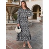 image:imageANRABESS Womens Long Sleeve Crewneck Tiered A Line Midi Dress  Soft Lightweight Breathable Loose Flowy Dress with Slit Pockets Fall Casual Outfit for Work Beach TravelFloral Black