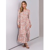 image:imageANRABESS Womens Long Sleeve Crewneck Tiered A Line Midi Dress  Soft Lightweight Breathable Loose Flowy Dress with Slit Pockets Fall Casual Outfit for Work Beach TravelFloral Pink