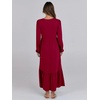 image:imageANRABESS Womens Long Sleeve Crewneck Tiered A Line Midi Dress  Soft Lightweight Breathable Loose Flowy Dress with Slit Pockets Fall Casual Outfit for Work Beach TravelBurgundy