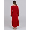 image:imageANRABESS Womens Long Sleeve Crewneck Tiered A Line Midi Dress  Soft Lightweight Breathable Loose Flowy Dress with Slit Pockets Fall Casual Outfit for Work Beach TravelRed