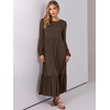 image:imageANRABESS Womens Long Sleeve Crewneck Tiered A Line Midi Dress  Soft Lightweight Breathable Loose Flowy Dress with Slit Pockets Fall Casual Outfit for Work Beach TravelCoffee
