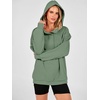 image:imageANRABESS Womens Long Sleeve Henley Oversized Hoodie  Lightweight Fleece Sweatshirt  Loose Fit Button Pullover Tops Soft Casual for Daily School Office Fall amp SpringGreen