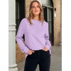 image:imageANRABESS Womens Long Sleeve Henley Oversized Sweatshirts  Button Slit Hem Tunic Tops Soft Loose Fit Pullover School Work Office Outfits Lounge Casual Fall Winter ClothesLight Purple