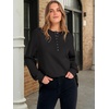 image:imageANRABESS Womens Long Sleeve Henley Oversized Sweatshirts  Button Slit Hem Tunic Tops Soft Loose Fit Pullover School Work Office Outfits Lounge Casual Fall Winter ClothesBlack