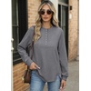 image:imageANRABESS Womens Long Sleeve Henley Oversized Sweatshirts  Button Slit Hem Tunic Tops Soft Loose Fit Pullover School Work Office Outfits Lounge Casual Fall Winter ClothesGrey