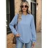 image:imageANRABESS Womens Long Sleeve Henley Oversized Sweatshirts  Button Slit Hem Tunic Tops Soft Loose Fit Pullover School Work Office Outfits Lounge Casual Fall Winter ClothesBlue