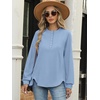 image:imageANRABESS Womens Long Sleeve Henley Oversized Sweatshirts  Button Slit Hem Tunic Tops Soft Loose Fit Pullover School Work Office Outfits Lounge Casual Fall Winter ClothesBlue