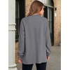 image:imageANRABESS Womens Long Sleeve Henley Oversized Sweatshirts  Button Slit Hem Tunic Tops Soft Loose Fit Pullover School Work Office Outfits Lounge Casual Fall Winter ClothesGrey
