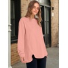 image:imageANRABESS Womens Long Sleeve Henley Oversized Sweatshirts  Button Slit Hem Tunic Tops Soft Loose Fit Pullover School Work Office Outfits Lounge Casual Fall Winter ClothesCoral Pink