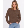 image:imageANRABESS Womens Long Sleeve Henley Shirts Button Down Tunic Tops Fall Lightweight Sweaters Business Casual Blouses 2026Brown