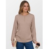 image:imageANRABESS Womens Long Sleeve Henley Shirts Button Down Tunic Tops Fall Lightweight Sweaters Business Casual Blouses 2026Tan