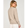 image:imageANRABESS Womens Long Sleeve Lightweight Pullover Sweaters  2 in 1 Fake Layer Crew Neck Soft Skin Friendly Button Sweater Tops Business Casual Office Daily Knit Outfit for Fall WinterAlmond