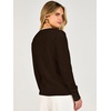 image:imageANRABESS Womens Long Sleeve Lightweight Pullover Sweaters  2 in 1 Fake Layer Crew Neck Soft Skin Friendly Button Sweater Tops Business Casual Office Daily Knit Outfit for Fall WinterCoffee