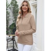 image:imageANRABESS Womens Long Sleeve Polo Sweaters Knit Button Shirt Lightweight Dressy Casual Basic Pullover Tops 2026 Fall FashionTan
