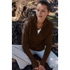 image:imageANRABESS Womens Long Sleeve Quarter Zip Sweater  V Neck Collared Thumb HolesSoft Ribbed Knit Pullover Topwith LeggingsWork Business CasualTravelFall Spring TransitionCoffee