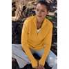 image:imageANRABESS Womens Long Sleeve Quarter Zip Sweater  V Neck Collared Thumb HolesSoft Ribbed Knit Pullover Topwith LeggingsWork Business CasualTravelFall Spring TransitionYellow