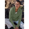 image:imageANRABESS Womens Long Sleeve Quarter Zip Sweater  V Neck Collared Thumb HolesSoft Ribbed Knit Pullover Topwith LeggingsWork Business CasualTravelFall Spring TransitionLight Green