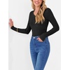 image:imageANRABESS Womens Long Sleeve Shirts V Neck Ribbed Knit Slim Fit Lightweight Sweater 2026 Fall Dressy Casual Travel Work TopsBlack