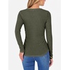 image:imageANRABESS Womens Long Sleeve Shirts V Neck Ribbed Knit Slim Fit Lightweight Sweater 2026 Fall Dressy Casual Travel Work TopsDeep Green