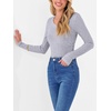 image:imageANRABESS Womens Long Sleeve Shirts V Neck Ribbed Knit Slim Fit Lightweight Sweater 2026 Fall Dressy Casual Travel Work TopsGrey