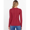 image:imageANRABESS Womens Long Sleeve Slim Fit Crewneck Lightweight Sweaters 2026 Fall Winter Basic Fitted Rib Knit Pullover TopsRed