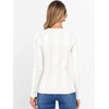image:imageANRABESS Womens Long Sleeve Slim Fit Crewneck Lightweight Sweaters 2026 Fall Winter Basic Fitted Rib Knit Pullover TopsWhite