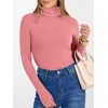 image:imageANRABESS Womens Long Sleeve Turtleneck Shirts Casual Ribbed Basic Tee Slim Soft Thermal Tops 2026 Fall Going Out ClothesCoral Pink
