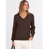 image:imageANRABESS Womens Long Sleeve V Neck Basic Sweaters  Classic Pullover TopsSoft LooseBusiness Casual WorkTravel VacationAll Day WearFall Spring OutfitsWinter Layer ClothingCoffee
