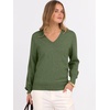 image:imageANRABESS Womens Long Sleeve V Neck Basic Sweaters  Classic Pullover TopsSoft LooseBusiness Casual WorkTravel VacationAll Day WearFall Spring OutfitsWinter Layer ClothingArmy Green