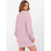 image:imageANRABESS Womens Long Sleeve V Neck Oversized Cable Knit Mini Sweater Dresses 2026 Winter Fall Trendy Pullover Tunic OutfitsPink