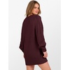 image:imageANRABESS Womens Long Sleeve V Neck Oversized Cable Knit Mini Sweater Dresses 2026 Winter Fall Trendy Pullover Tunic OutfitsWine Red