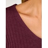 image:imageANRABESS Womens Long Sleeve V Neck Ribbed Sweaters Shirts  Slim Fit Tops Lightweight Soft Knit Pullover Business Casual Outfits Work Office AllDay Wear Fall Winter Layer ClothingDrak Red