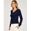 image:imageANRABESS Womens Long Sleeve V Neck Ribbed Sweaters Shirts  Slim Fit Tops Lightweight Soft Knit Pullover Business Casual Outfits Work Office AllDay Wear Fall Winter Layer ClothingNavy Blue