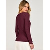 image:imageANRABESS Womens Long Sleeve V Neck Ribbed Sweaters Shirts  Slim Fit Tops Lightweight Soft Knit Pullover Business Casual Outfits Work Office AllDay Wear Fall Winter Layer ClothingDrak Red
