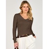 image:imageANRABESS Womens Long Sleeve V Neck Ribbed Sweaters Shirts  Slim Fit Tops Lightweight Soft Knit Pullover Business Casual Outfits Work Office AllDay Wear Fall Winter Layer ClothingBrown