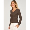 image:imageANRABESS Womens Long Sleeve V Neck Ribbed Sweaters Shirts  Slim Fit Tops Lightweight Soft Knit Pullover Business Casual Outfits Work Office AllDay Wear Fall Winter Layer ClothingBrown