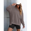 image:imageANRABESS Womens Long Sleeve VNeck Oversized SweatshirtsLight Brown