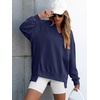 image:imageANRABESS Womens Long Sleeve VNeck Oversized SweatshirtsNavy Blue