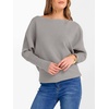 image:imageANRABESS Womens Off Shoulder Sweaters 2026 Fall Long Batwing Sleeve Loose Fit Knit Tops Casual Pullovers JumpersGray Apricot